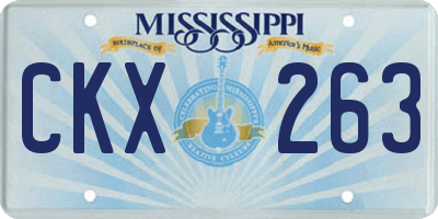 MS license plate CKX263