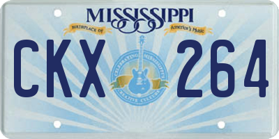 MS license plate CKX264