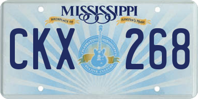 MS license plate CKX268