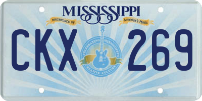 MS license plate CKX269