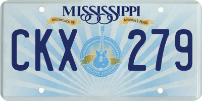 MS license plate CKX279