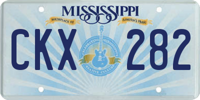 MS license plate CKX282