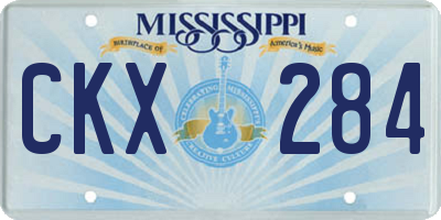 MS license plate CKX284