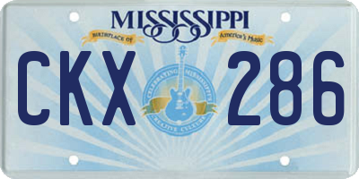 MS license plate CKX286