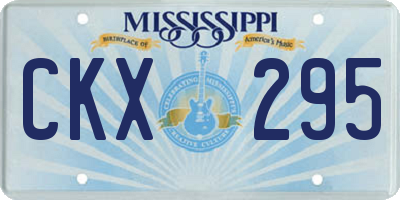 MS license plate CKX295