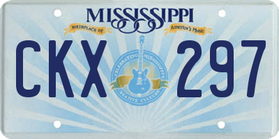 MS license plate CKX297