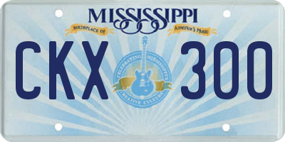 MS license plate CKX300