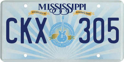 MS license plate CKX305