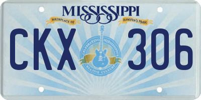 MS license plate CKX306