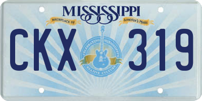 MS license plate CKX319