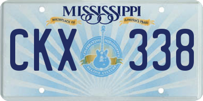 MS license plate CKX338