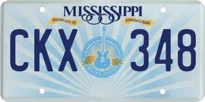 MS license plate CKX348