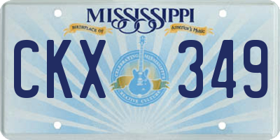 MS license plate CKX349