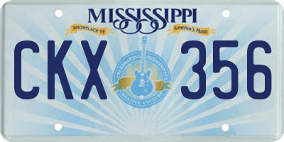 MS license plate CKX356