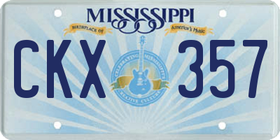 MS license plate CKX357