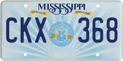 MS license plate CKX368