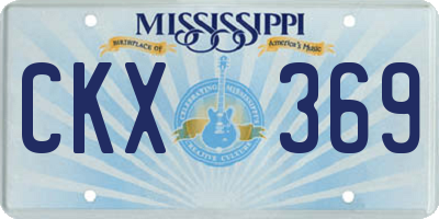MS license plate CKX369