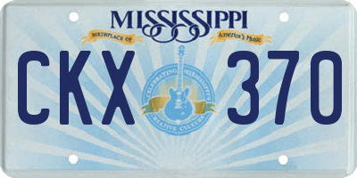 MS license plate CKX370
