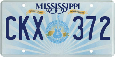MS license plate CKX372