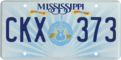 MS license plate CKX373