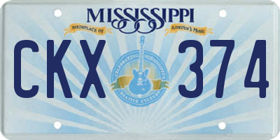 MS license plate CKX374