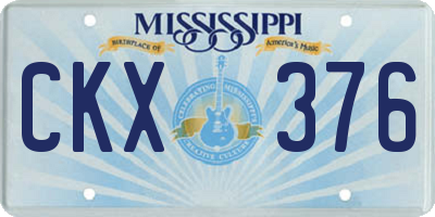 MS license plate CKX376