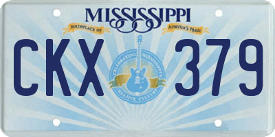 MS license plate CKX379