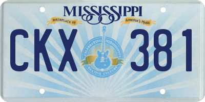 MS license plate CKX381