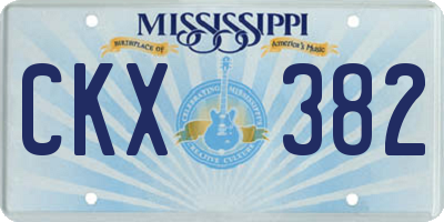 MS license plate CKX382