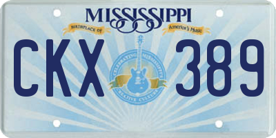 MS license plate CKX389
