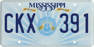 MS license plate CKX391