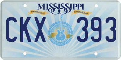 MS license plate CKX393