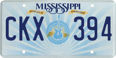 MS license plate CKX394