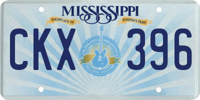 MS license plate CKX396