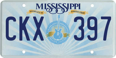 MS license plate CKX397