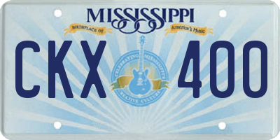 MS license plate CKX400