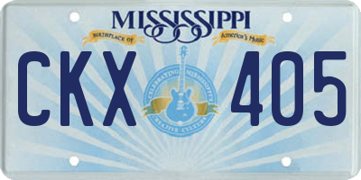 MS license plate CKX405