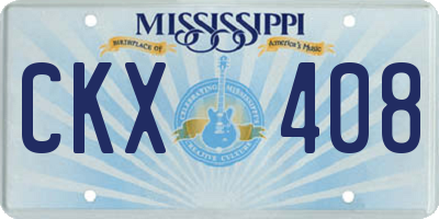 MS license plate CKX408