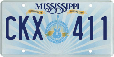 MS license plate CKX411