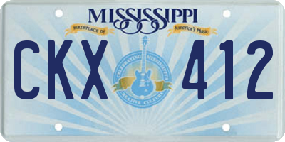 MS license plate CKX412