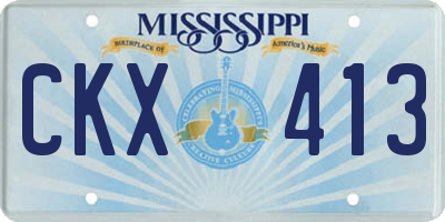 MS license plate CKX413