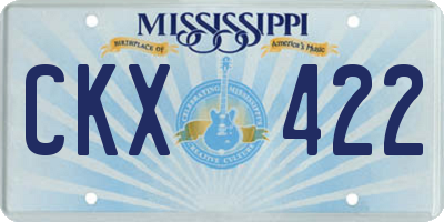 MS license plate CKX422