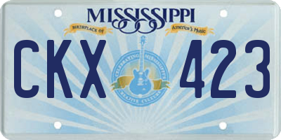 MS license plate CKX423