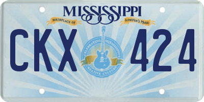 MS license plate CKX424