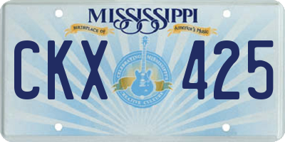 MS license plate CKX425