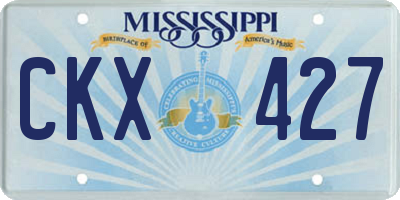 MS license plate CKX427