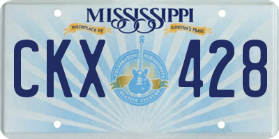 MS license plate CKX428