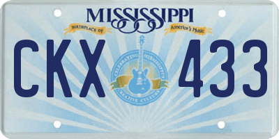 MS license plate CKX433