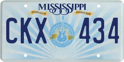 MS license plate CKX434