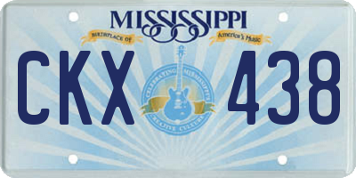 MS license plate CKX438